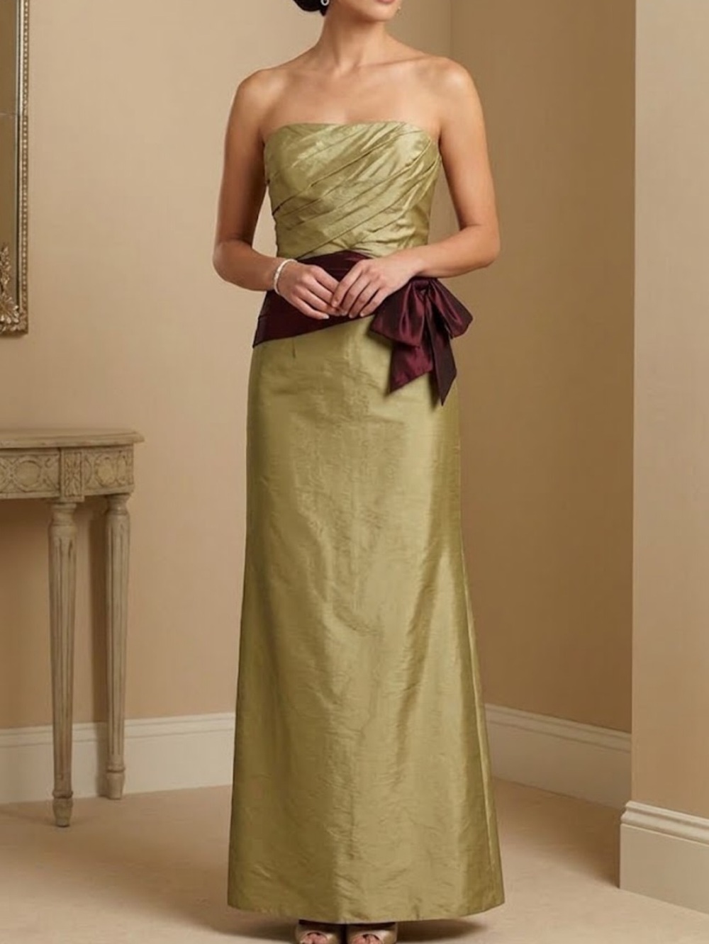 Allure Bridals Size 12 Dress Style# 1175 Color Cold Bridesmaid Formal Evening